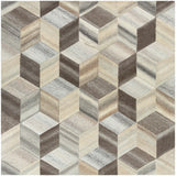 Mountain MOI-1016 Modern Wool Rug MOI1016-8SQ Taupe, Ivory, Charcoal, Butter, Khaki, Camel, Cream 100% Wool 8' Square