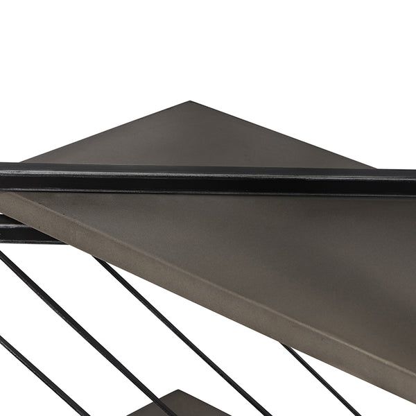 VIG Furniture Modrest Grimaldi Modern Concrete & Black Metal Shelf VGLBMONA-SH153-02