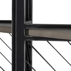 VIG Furniture Modrest Grimaldi Modern Concrete & Black Metal Shelf VGLBMONA-SH153-02