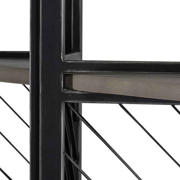 VIG Furniture Modrest Grimaldi Modern Concrete & Black Metal Shelf VGLBMONA-SH153-02