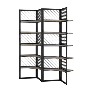VIG Furniture Modrest Grimaldi Modern Concrete & Black Metal Shelf VGLBMONA-SH153-02