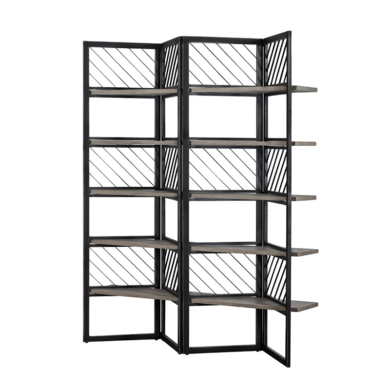 VIG Furniture Modrest Grimaldi Modern Concrete & Black Metal Shelf VGLBMONA-SH153-02