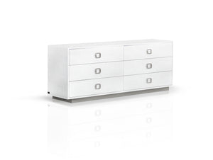 VIG Furniture A&X Victoria - Modern White Crocodile Dresser VGUNAW421-159-CROC