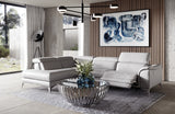 VIG Furniture Coronelli Collezioni Monte Carlo - Italian Modern Grey Leather RAF Sectional Sofa VGCC-MONTECARLO-G-RAF