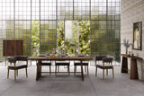 VIG Furniture Modrest Selena Modern Acacia & Brass Dining Table VGNX18149