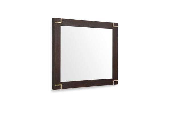 VIG Furniture Modrest Moontide - Modern Smoked Ash & Gold Mirror VGVCJ1922M