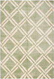 Moroccan 551 Hand Knotted 80% Viscose 20% Cotton 0 Rug Green / Ivory 80% Viscose 20% Cotton MOR551C-9