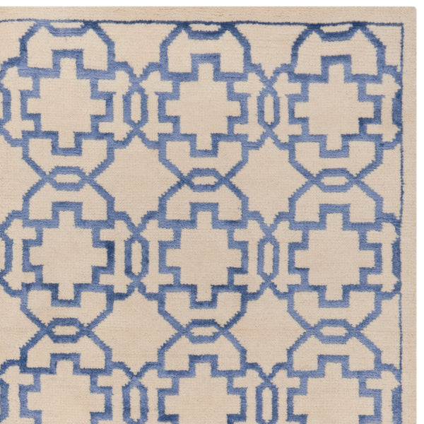 Mosaic Hand-Knotted Wool and Viscose Rug Inspired by North African and Mediterranean Designs