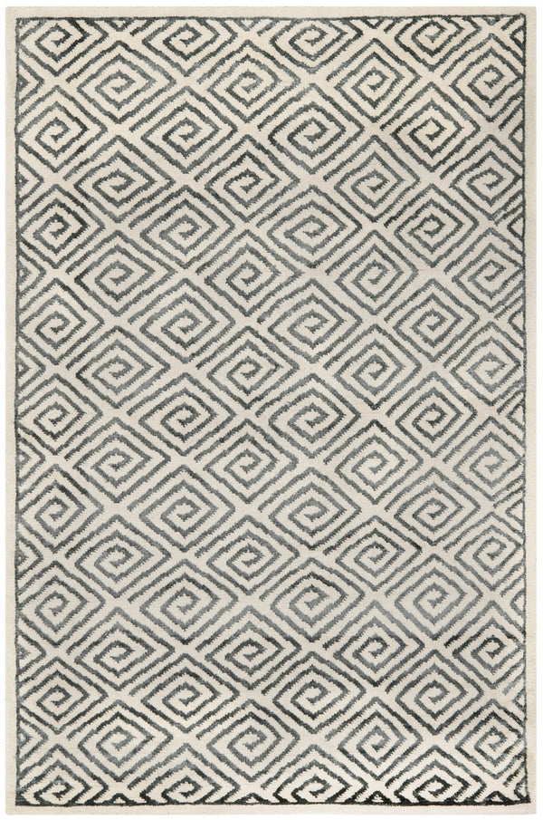 Mosaic Hand Knotted Wool & Viscose Rectangle Rug from India - Elegant Design for Any Space