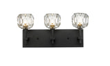 Bethel Black Wall Sconce in Metal & Crystal