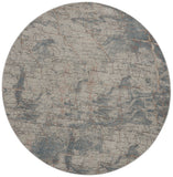 Nourison Rustic Textures RUS15 Painterly Machine Made Power-loomed Indoor Area Rug Light Grey/Blue 7'10" x round 99446836113