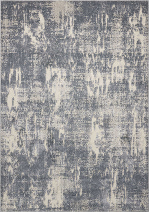 Nourison Michael Amini Gleam MA602 Painterly Machine Made Power-loomed Indoor only Area Rug Slate 7'10" x 10'6" 841491107775