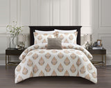 Chic Home Clarissa Bed In a Bag Comforter Set Cream King