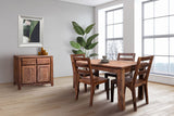 Porter Designs Urban Solid Sheesham Wood 52" - 76" Butterfly Extension Contemporary Dining Table Natural 07-117-01-1126