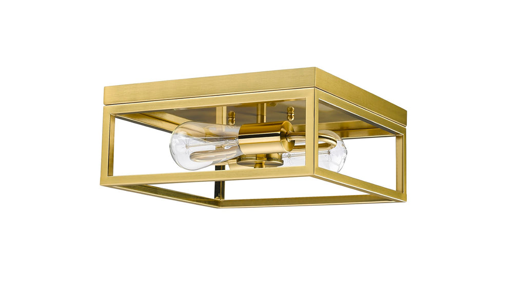 Bethel Gold Flush Mount Light Fixture - Elegant Iron Frame, Perfect Illumination for Any Room