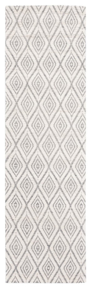 Safavieh Marbella 308 Hand Woven 100% Wool Pile Rug Grey / Ivory MRB308F-4