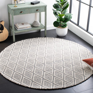 Safavieh Marbella 308 Hand Woven 100% Wool Pile Rug Grey / Ivory MRB308F-4
