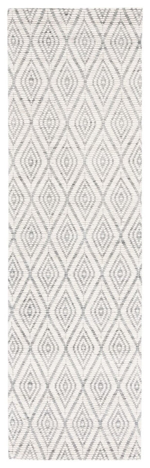 Safavieh Marbella 308 Hand Woven 100% Wool Pile Rug Dark Grey / Ivory MRB308G-4