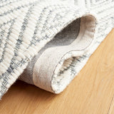 Safavieh Marbella 308 Hand Woven 100% Wool Pile Rug Dark Grey / Ivory MRB308G-4