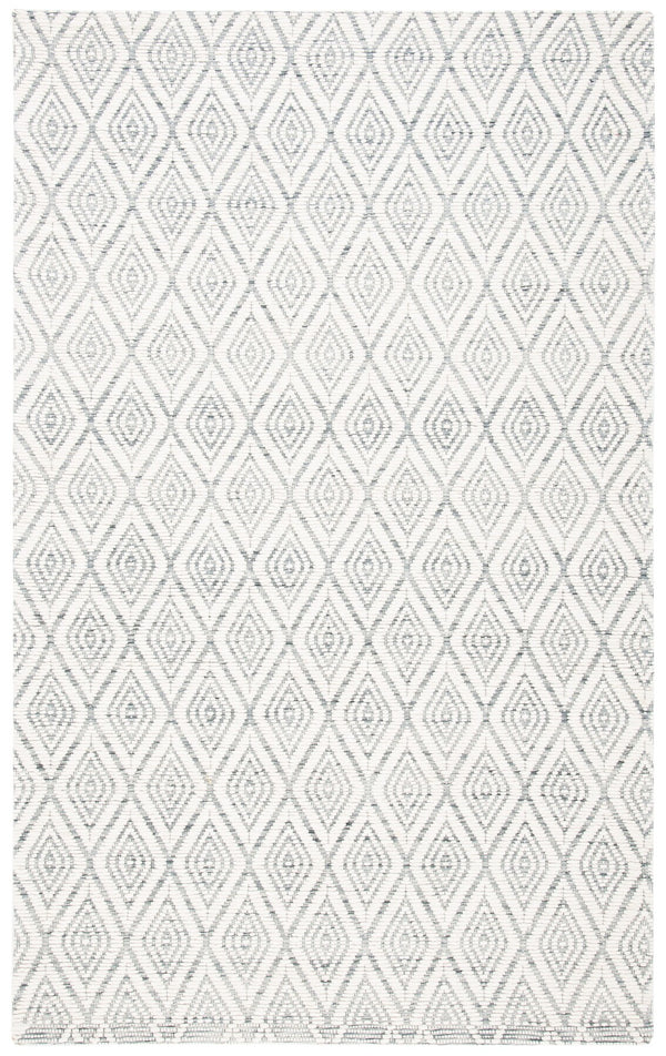 Safavieh Marbella 308 Hand Woven 100% Wool Pile Rug Dark Grey / Ivory MRB308G-4