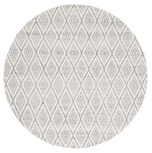Safavieh Marbella 308 Hand Woven 100% Wool Pile Rug Dark Grey / Ivory MRB308G-4