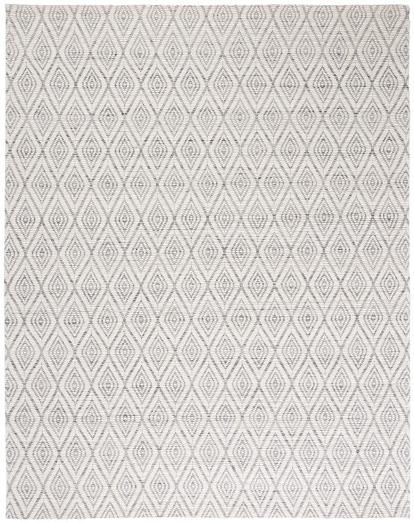 Safavieh Marbella 308 Hand Woven 100% Wool Pile Rug Dark Grey / Ivory MRB308G-4