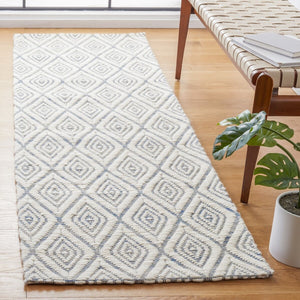 Safavieh Marbella 308 Hand Woven 100% Wool Pile Rug Blue / Ivory MRB308M-4