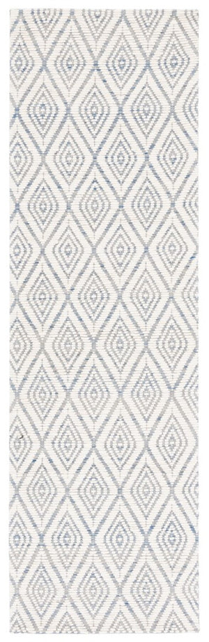 Safavieh Marbella 308 Hand Woven 100% Wool Pile Rug Blue / Ivory MRB308M-4