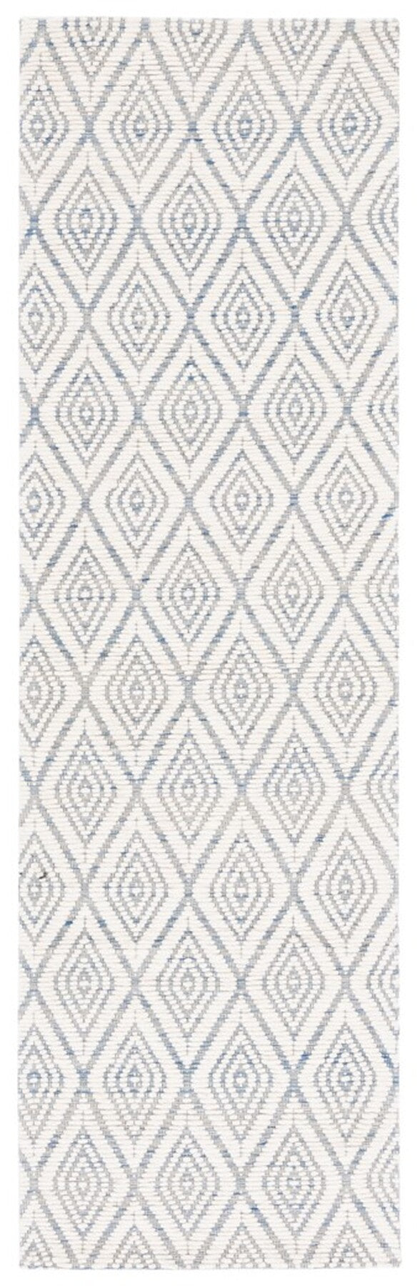 Safavieh Marbella 308 Hand Woven 100% Wool Pile Rug Blue / Ivory MRB308M-4