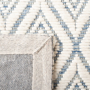 Safavieh Marbella 308 Hand Woven 100% Wool Pile Rug Blue / Ivory MRB308M-4