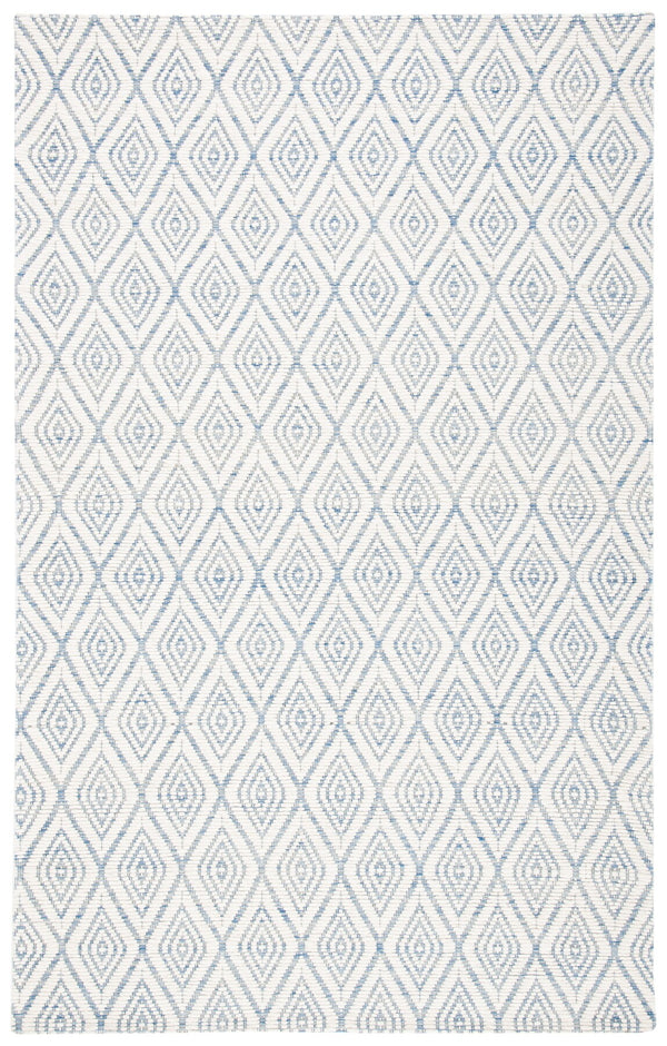 Safavieh Marbella 308 Hand Woven 100% Wool Pile Rug Blue / Ivory MRB308M-4