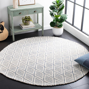 Safavieh Marbella 308 Hand Woven 100% Wool Pile Rug Blue / Ivory MRB308M-4