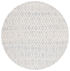 Safavieh Marbella 308 Hand Woven 100% Wool Pile Rug Blue / Ivory MRB308M-4