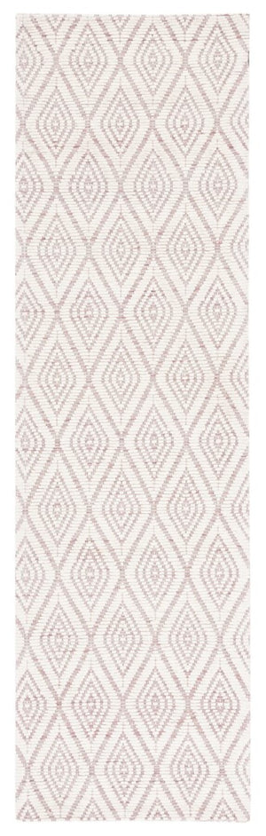Safavieh Marbella 308 Hand Woven 100% Wool Pile Rug Dark Pink / Ivory MRB308U-4