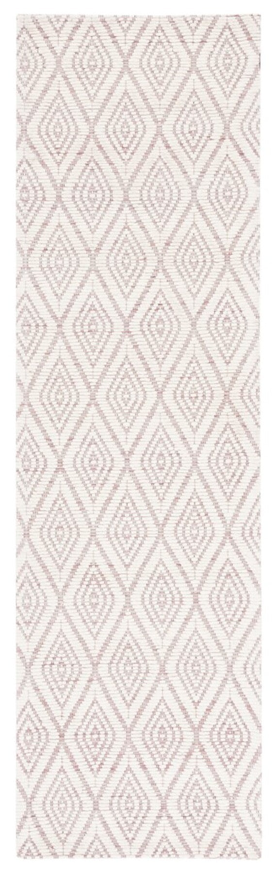 Safavieh Marbella 308 Hand Woven 100% Wool Pile Rug Dark Pink / Ivory MRB308U-4