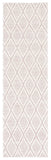 Safavieh Marbella 308 Hand Woven 100% Wool Pile Rug Dark Pink / Ivory MRB308U-4
