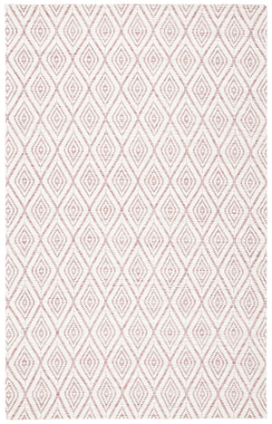 Safavieh Marbella 308 Hand Woven 100% Wool Pile Rug Dark Pink / Ivory MRB308U-4