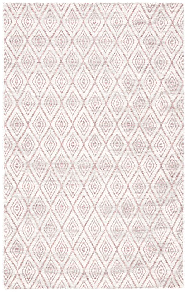 Safavieh Marbella 308 Hand Woven 100% Wool Pile Rug Dark Pink / Ivory MRB308U-4