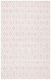 Safavieh Marbella 308 Hand Woven 100% Wool Pile Rug Dark Pink / Ivory MRB308U-4