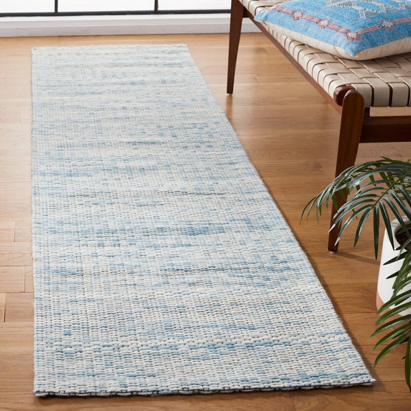 Safavieh Marbella 311 Hand Woven 100% Wool Pile Rug Blue / Ivory MRB311L-4