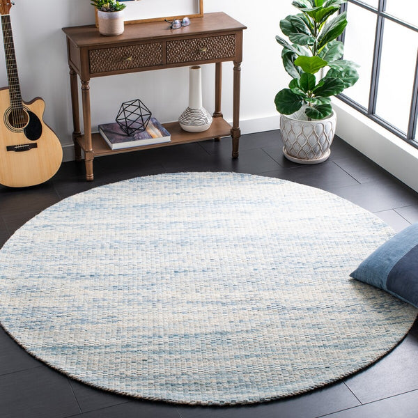 Safavieh Marbella 311 Hand Woven 100% Wool Pile Rug Blue / Ivory MRB311L-4