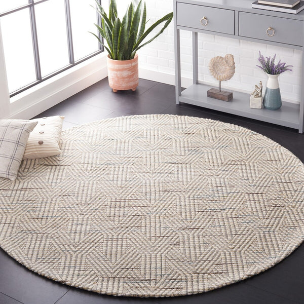 Safavieh Marbella 906 Hand Loomed 50% Wool/30% Jute/15% Cotton with Latex/and 5% Polyester Rug MRB906M-8