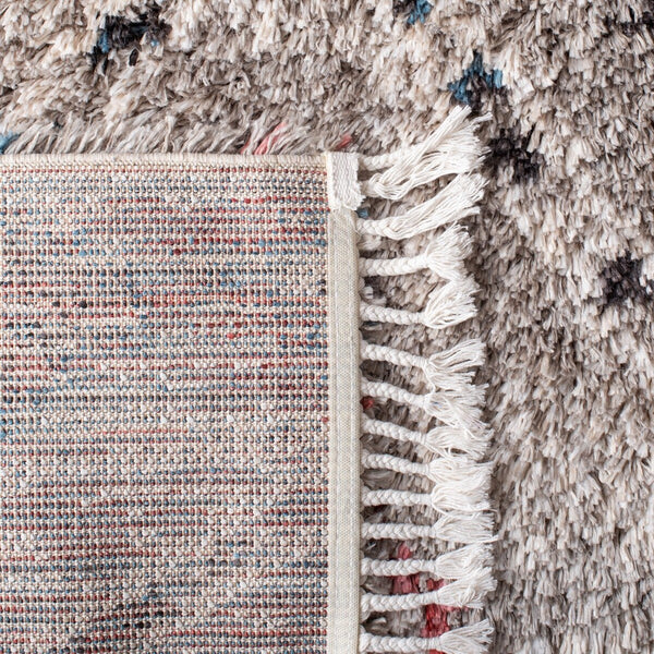 Morocco 985  Power Loomed Polyester Pile Rug Grey / Multi