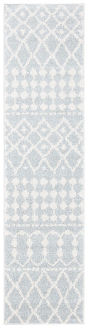 Mercer 400 Mercer 414 Bohemian Power Loomed Polypropylene Pile Rug Light Grey / Cream