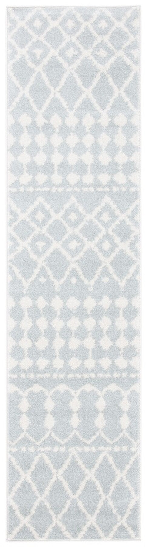 Mercer 400 Mercer 414 Bohemian Power Loomed Polypropylene Pile Rug Light Grey / Cream