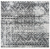 Mercer 400 Mercer 416 Bohemian Power Loomed Polypropylene Pile Rug Ivory / Charcoal