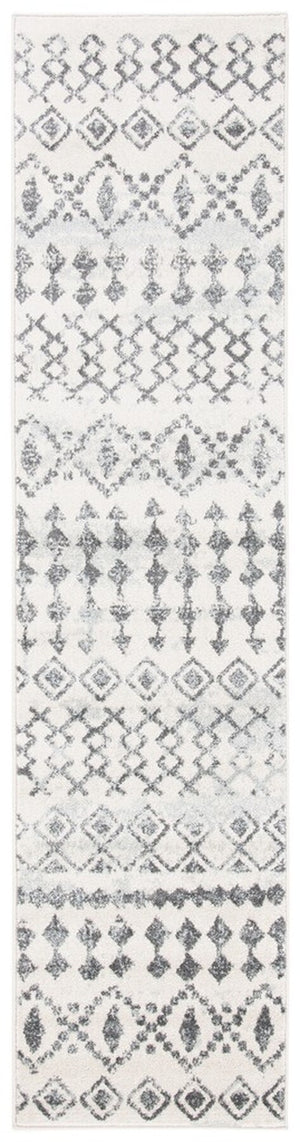 Mercer 400 Mercer 420 Bohemian Power Loomed Polypropylene Pile Rug Ivory / Grey