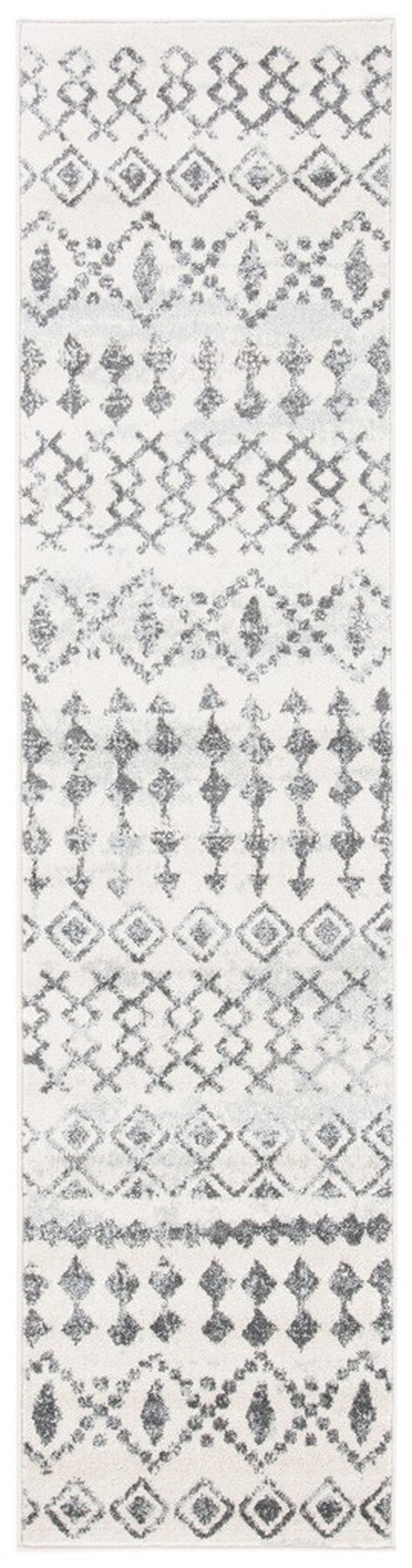 Mercer 400 Mercer 420 Bohemian Power Loomed Polypropylene Pile Rug Ivory / Grey