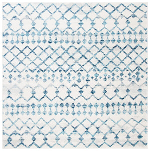 Mercer 400 Mercer 449 Bohemian Power Loomed Polypropylene Pile Rug Ivory / Turquoise