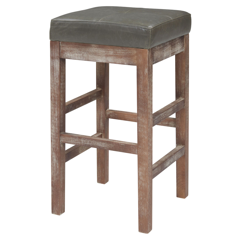 Valencia Backless Bonded Leather Counter Stool with Solid Birch Frame – Perfect for Any Decor Style!